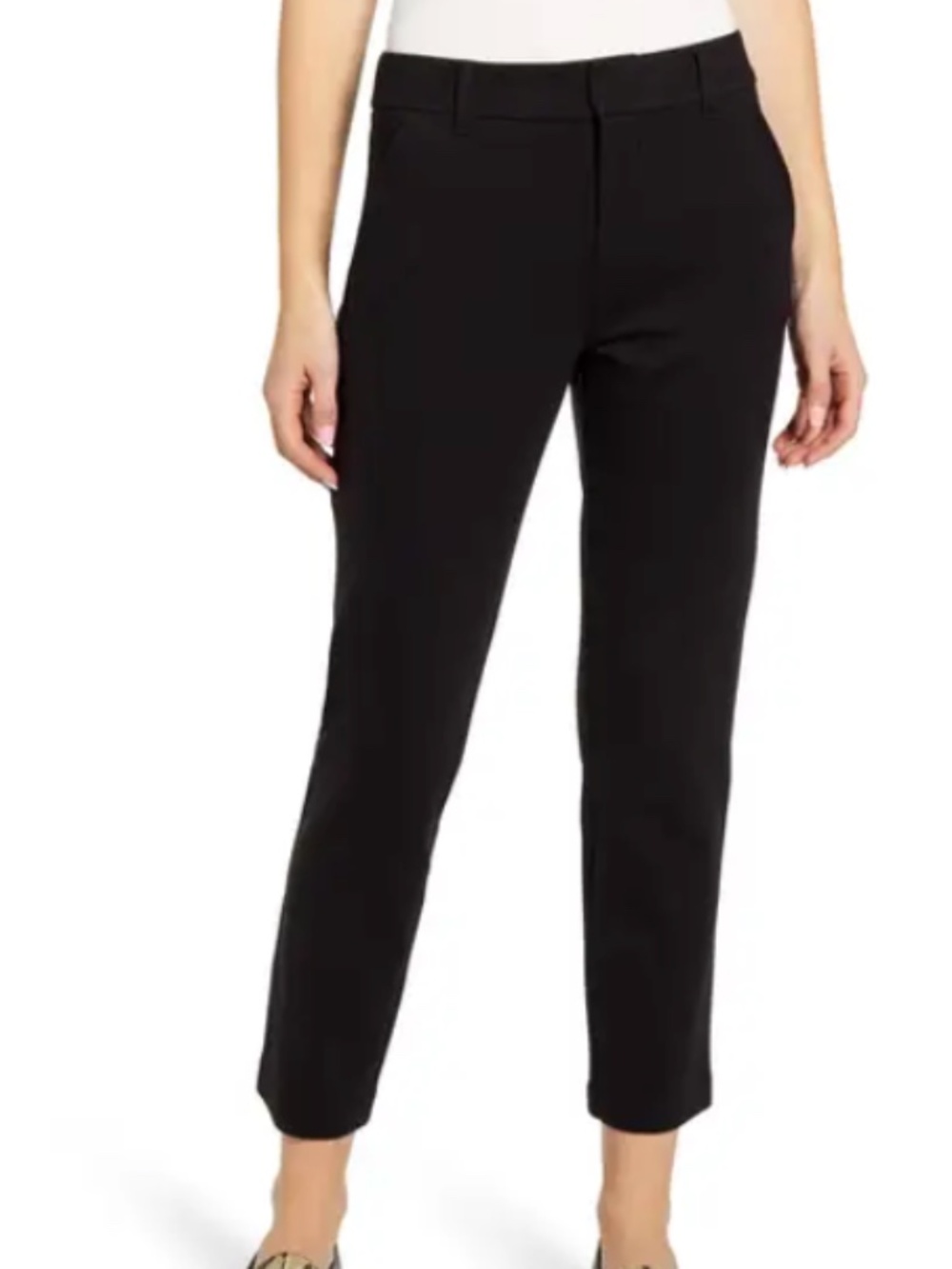 Wit&Wisdom 'Ab'Solution High Waist Crop Trousers Sz4 Black Ponte